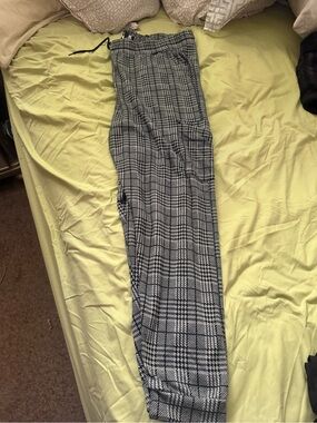 Boohoo Black & White Plaid Maxi Skirt